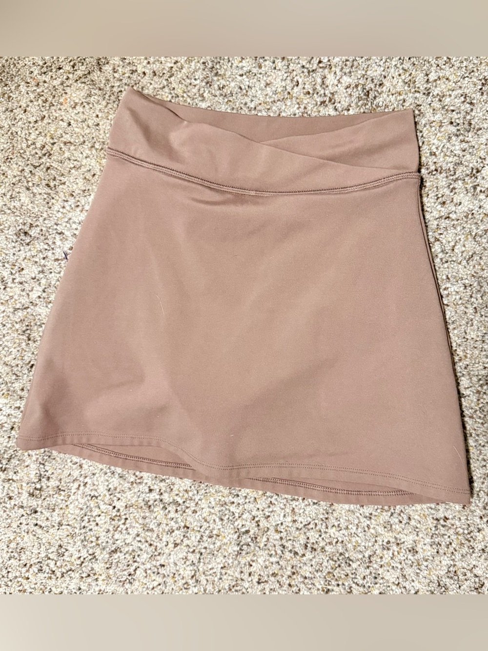 Mono B tan mini skirt with built in shorts, size small.